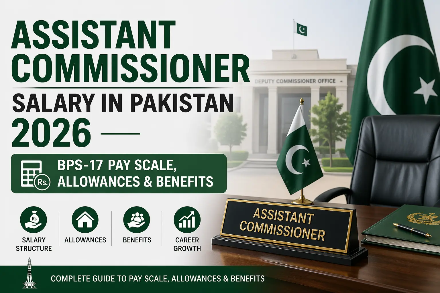 Assistant Commissioner salary in Pakistan 2026 BPS-17 pay scale